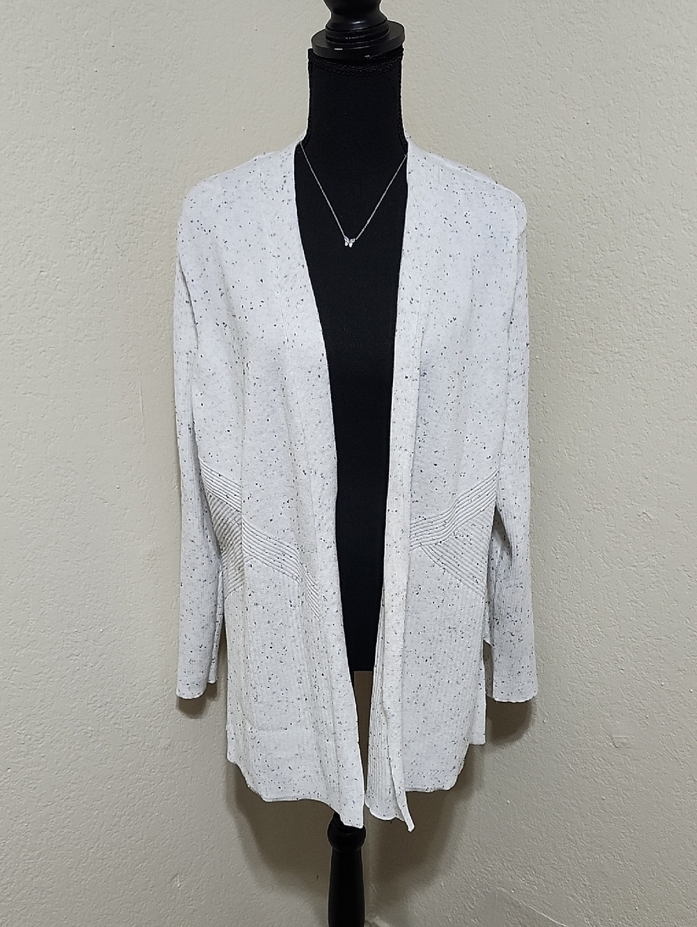 Verve Ami Open Front Speckled Cardigan SweaterSz 2X NWT Layering Piece Plus Size